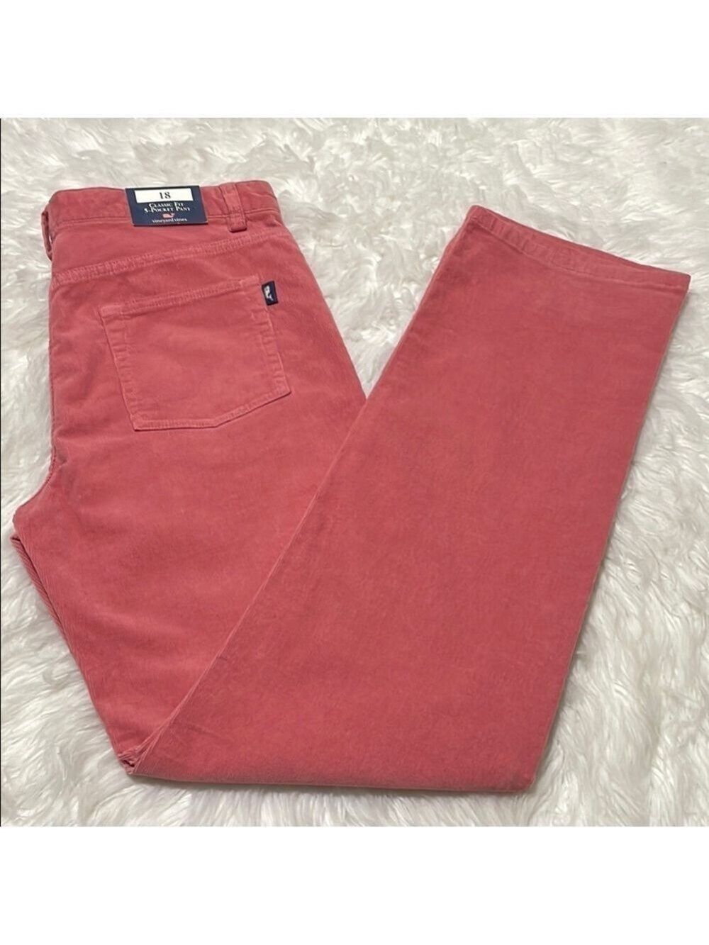 Boys’ Vineyard Vines Pink Corduroy Pants Sz 18